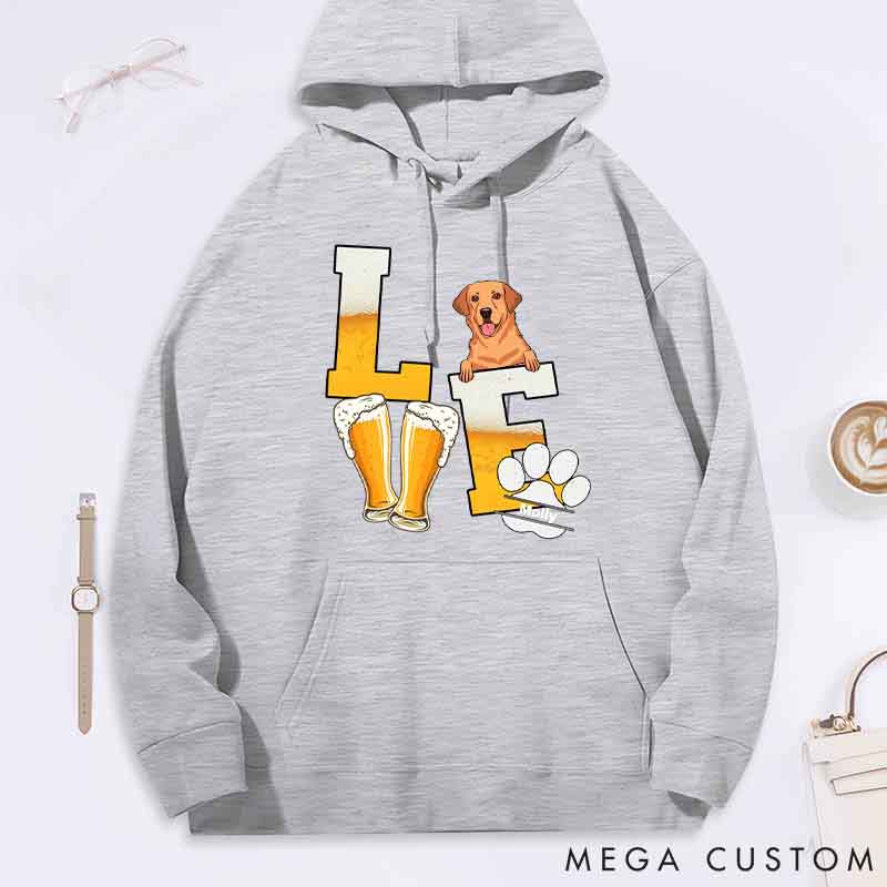 Personalized Dog Lover Wine Love Dog Classic Hoodies