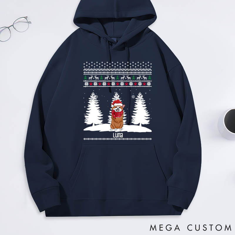 Personalized Dog Lover Winter Dog Classic Hoodies