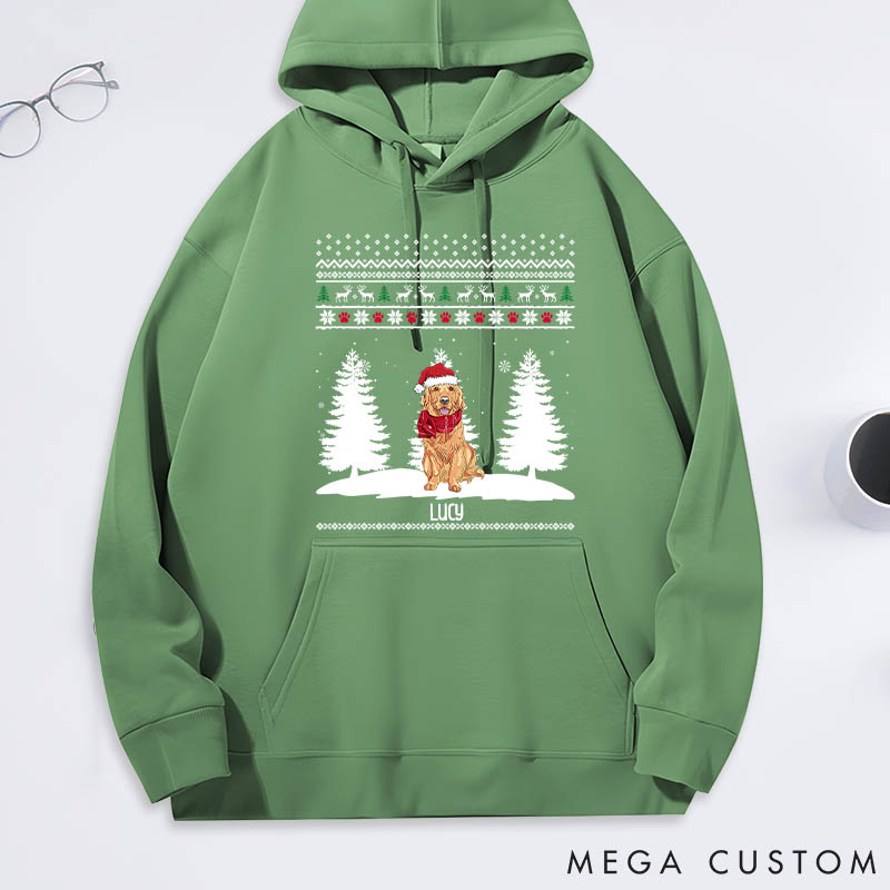 Personalized Dog Lover Winter Dog Classic Hoodies