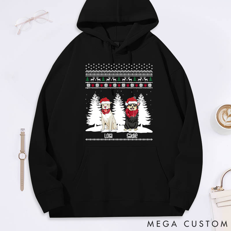 Personalized Dog Lover Winter Dog Classic Hoodies