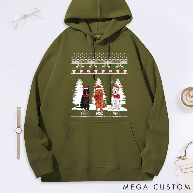Personalized Dog Lover Winter Dog Classic Hoodies