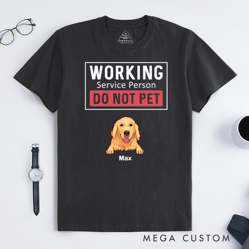 Personalized Dog Lover Working Service Human T-Shirt