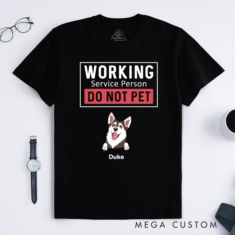 Personalized Dog Lover Working Service Human T-Shirt