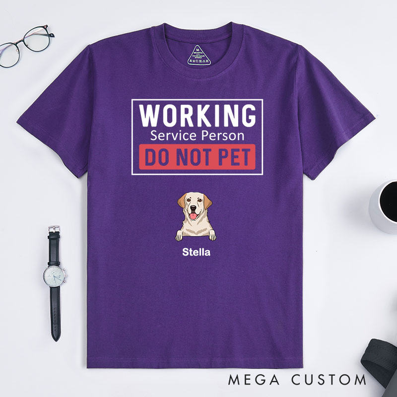 Personalized Dog Lover Working Service Human T-Shirt