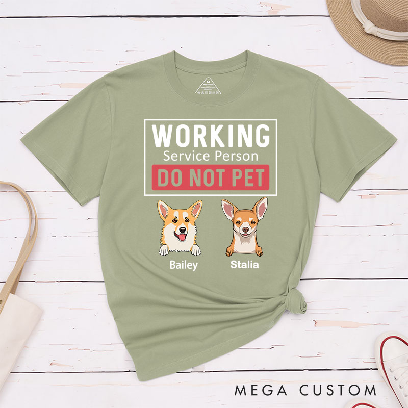 Personalized Dog Lover Working Service Human T-Shirt