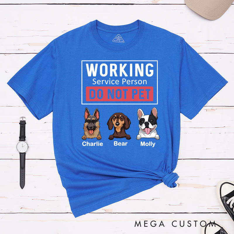 Personalized Dog Lover Working Service Human T-Shirt