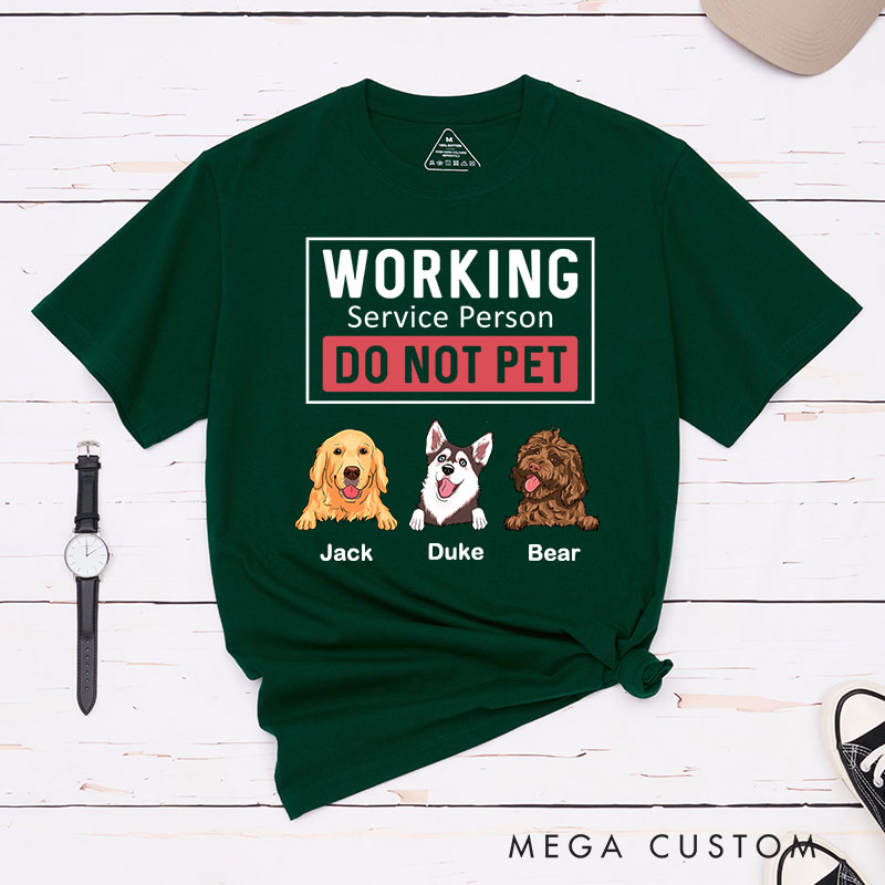 Personalized Dog Lover Working Service Human T-Shirt