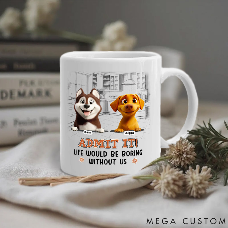 Personalized Dog Lover Would be Boring Mugs