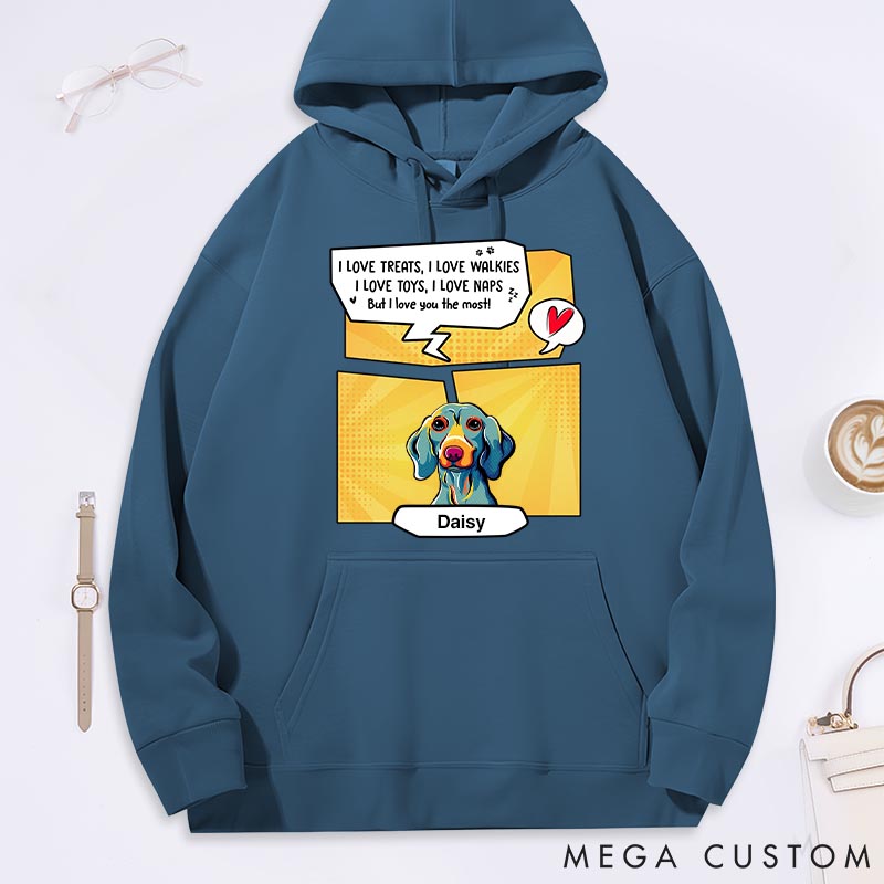 Personalized Dog Lover You Above All Classic Hoodies