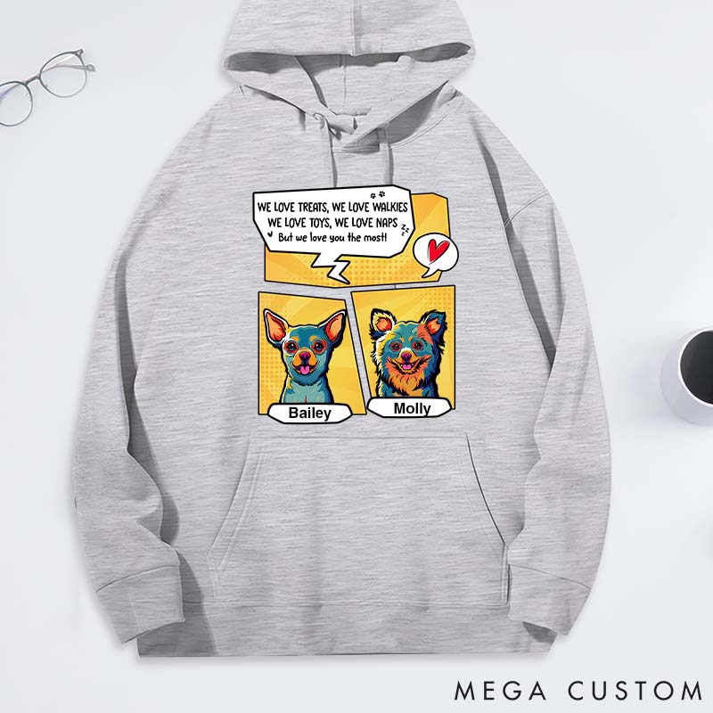 Personalized Dog Lover You Above All Classic Hoodies