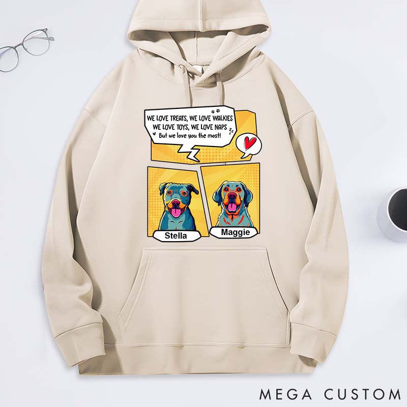 Personalized Dog Lover You Above All Classic Hoodies