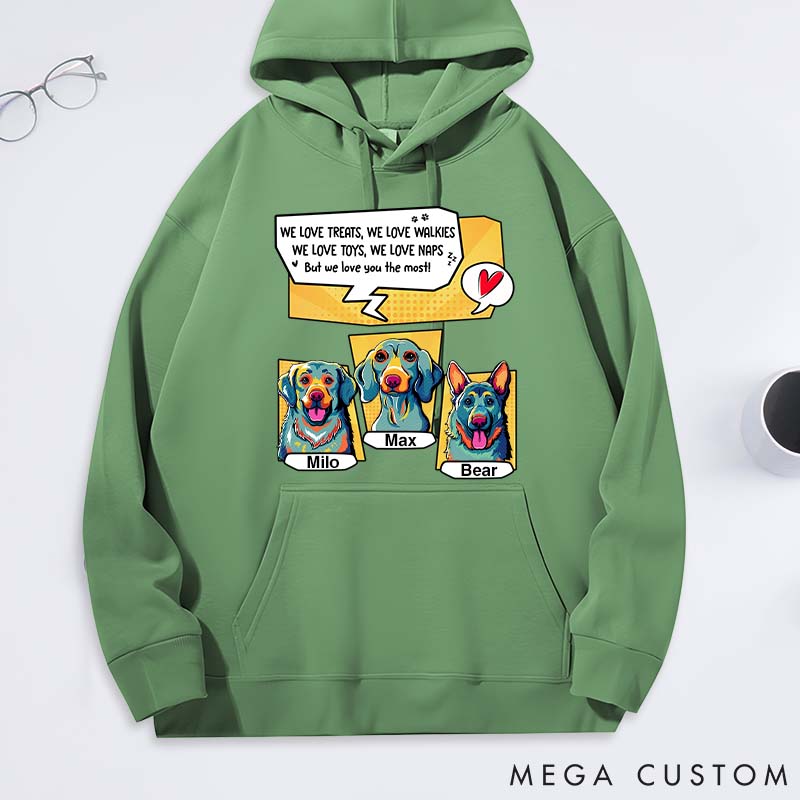 Personalized Dog Lover You Above All Classic Hoodies