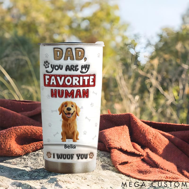 Personalized Dog Lover You Are Our Favorite Dad 20oz Tumbler