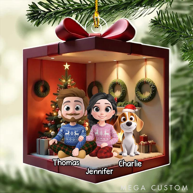 Personalized Dog Lover You Me Dog Christmas Ornament