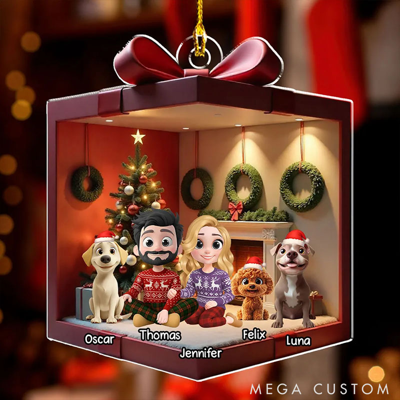Personalized Dog Lover You Me Dog Christmas Ornament