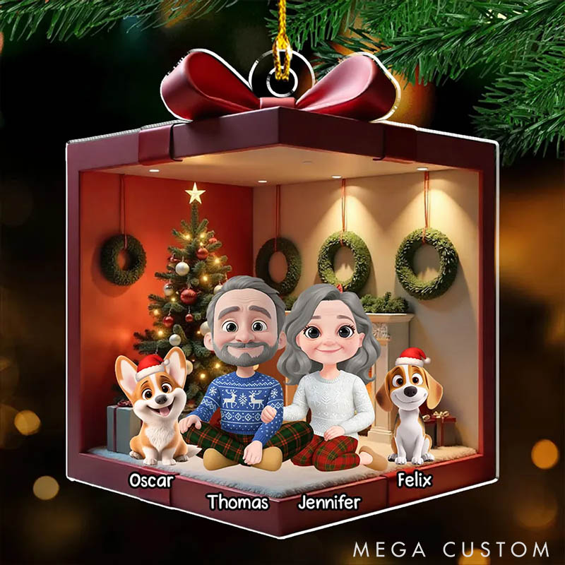 Personalized Dog Lover You Me Dog Christmas Ornament