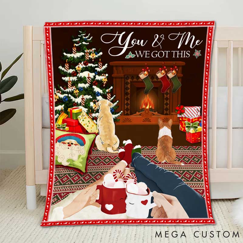Personalized Dog Lover You Me Dogs Throw Blanket