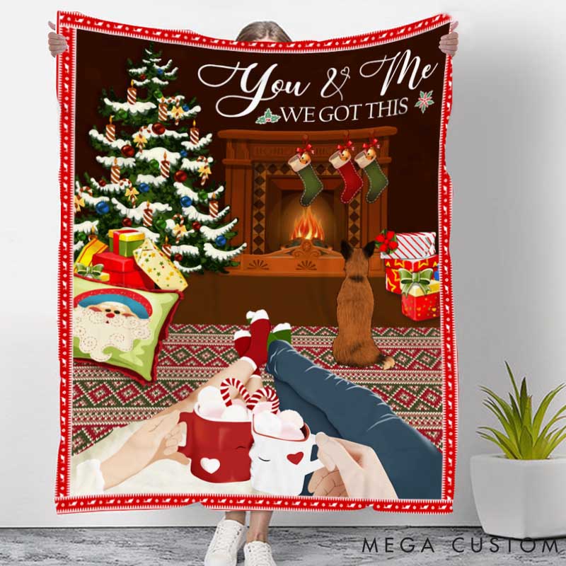 Personalized Dog Lover You Me Dogs Throw Blanket