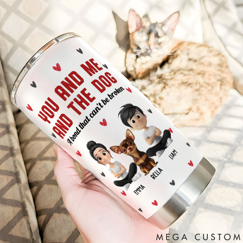 Personalized Dog Lover You Me and the Dog 20oz Tumbler