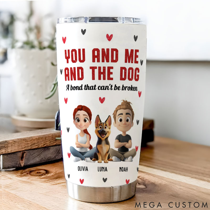 Personalized Dog Lover You Me and the Dog 20oz Tumbler