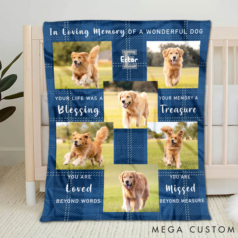 Personalized Dog Lover You are Missed Throw Blanket