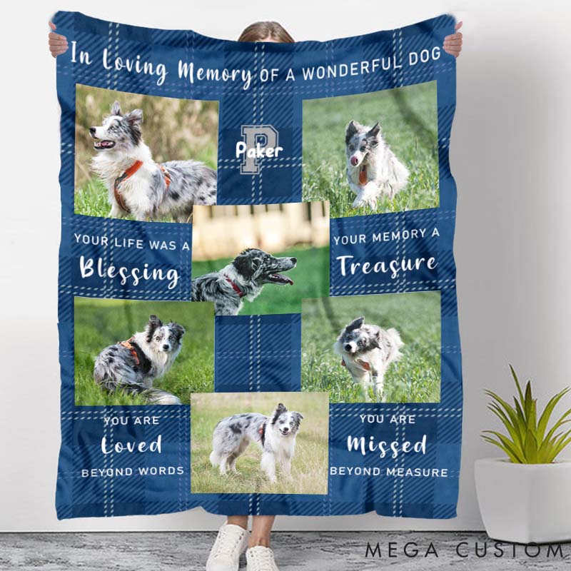 Personalized Dog Lover You are Missed Throw Blanket