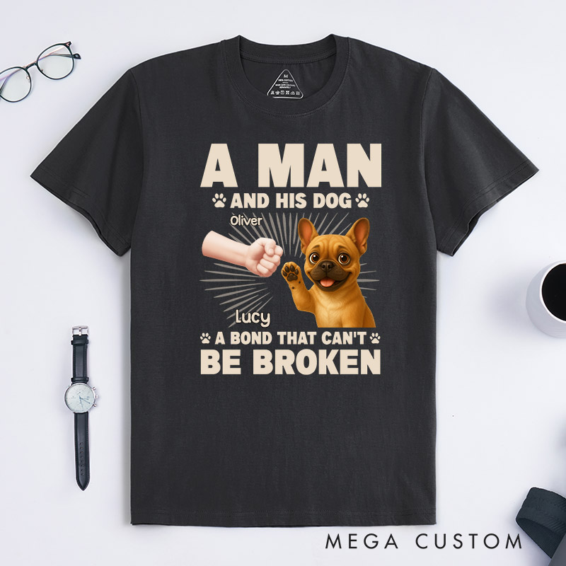 Personalized Dog Lover a Bond That Can't Be Broken Ver Boy T-Shirt