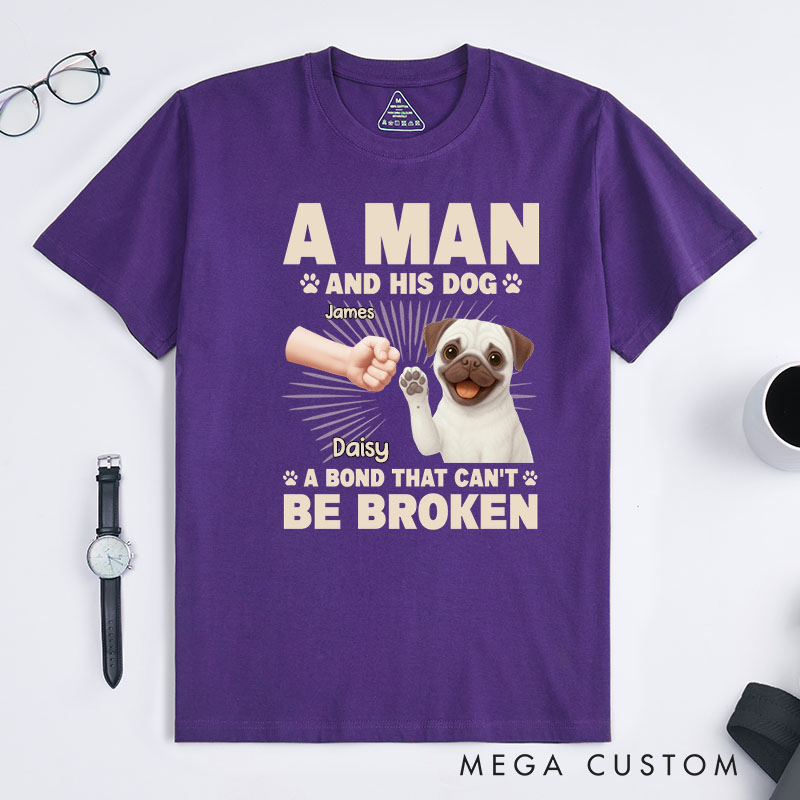 Personalized Dog Lover a Bond That Can't Be Broken Ver Boy T-Shirt