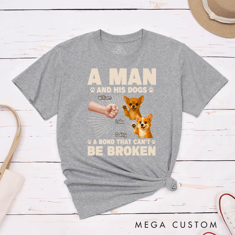 Personalized Dog Lover a Bond That Can't Be Broken Ver Boy T-Shirt