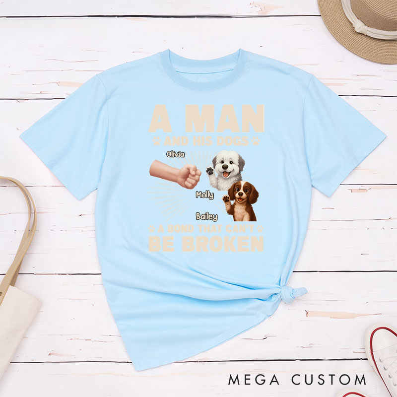 Personalized Dog Lover a Bond That Can't Be Broken Ver Boy T-Shirt