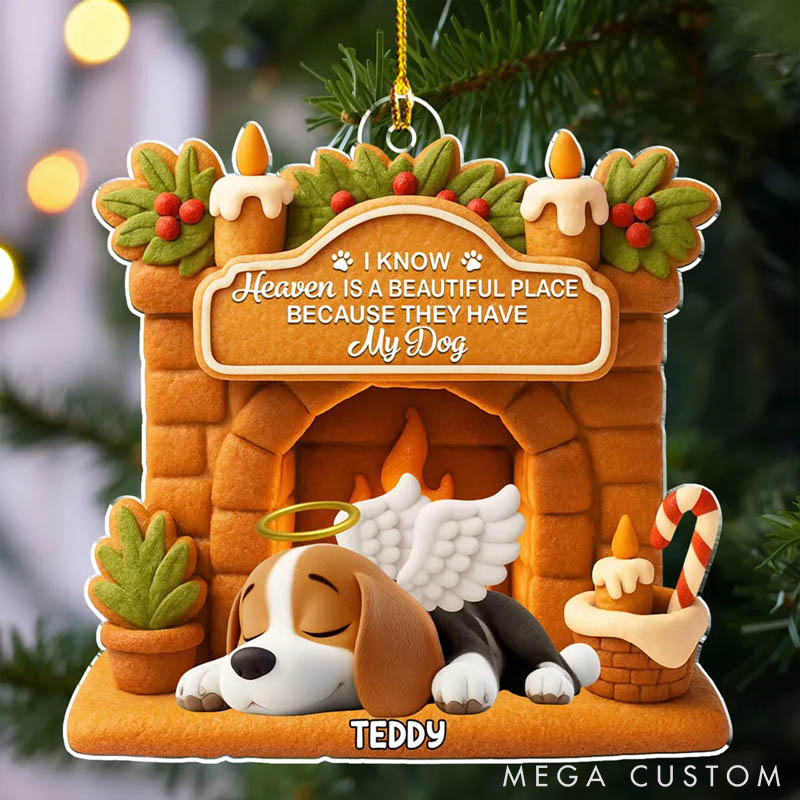 Personalized Dog Lover a Gift from Heaven Christmas Ornament