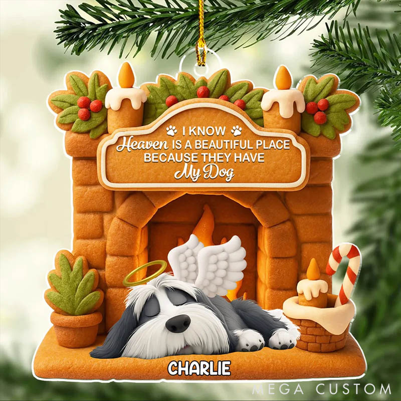 Personalized Dog Lover a Gift from Heaven Christmas Ornament