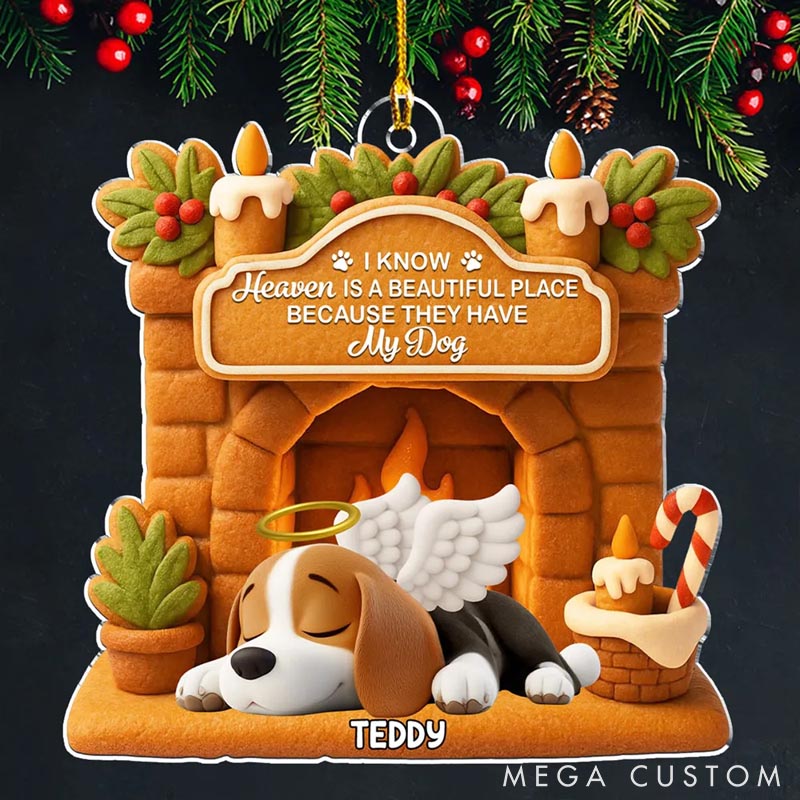 Personalized Dog Lover a Gift from Heaven Christmas Ornament