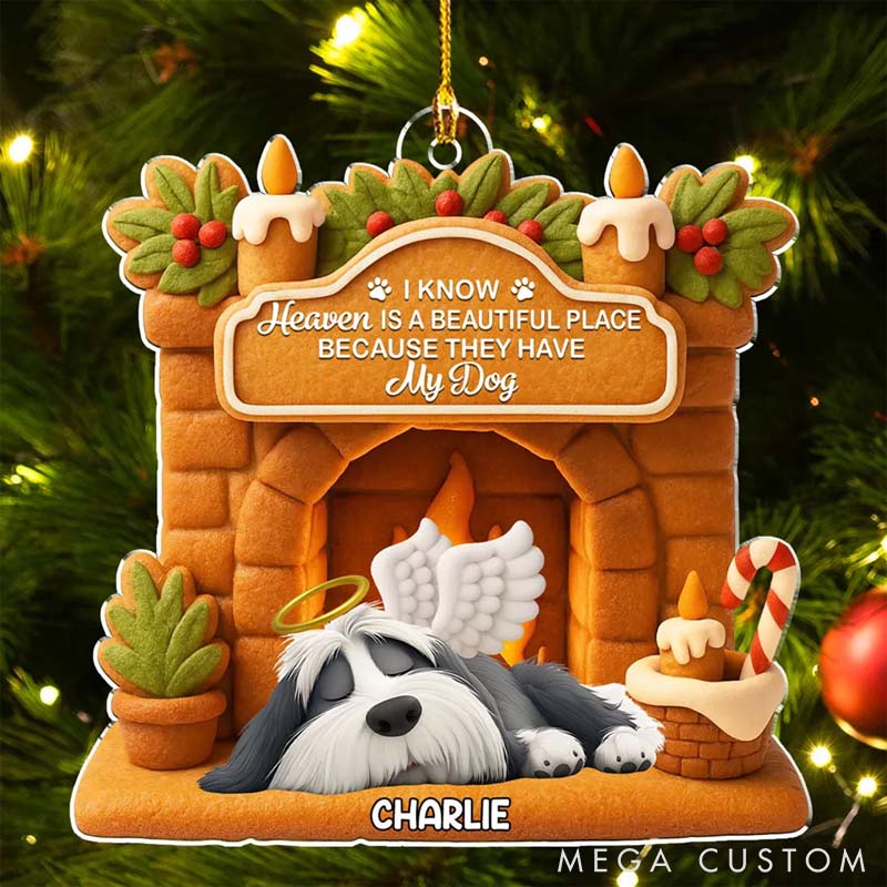 Personalized Dog Lover a Gift from Heaven Christmas Ornament