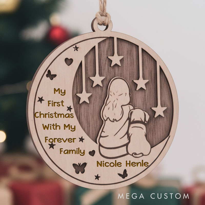 Personalized Dog Lover a Girl and Her Dog Christmas Ornaments