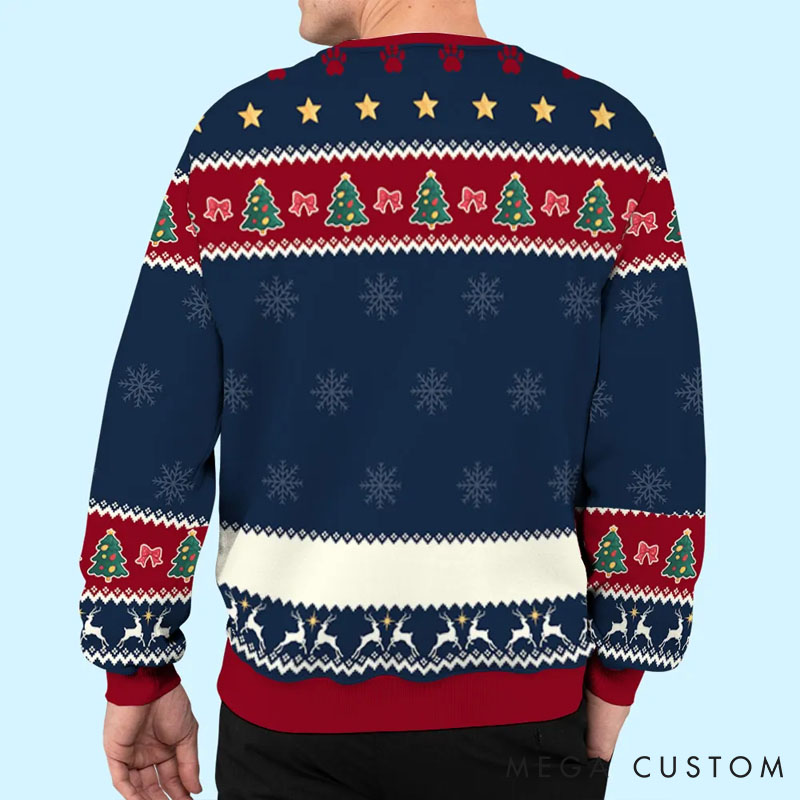 Personalized Dog Lover a Man and His Dog Christmas Christmas Ugly Sweatshirt