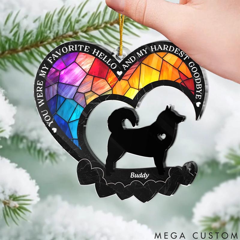 Personalized Dog Lover a Piece of My Heart Forever Christmas Ornament