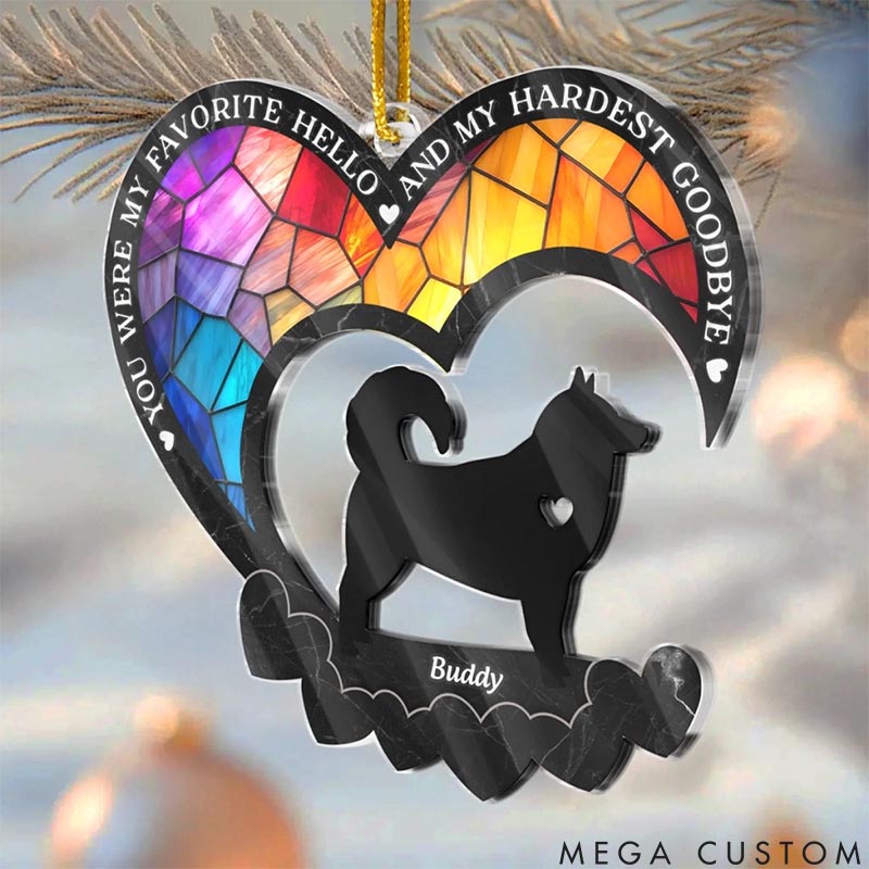 Personalized Dog Lover a Piece of My Heart Forever Christmas Ornament