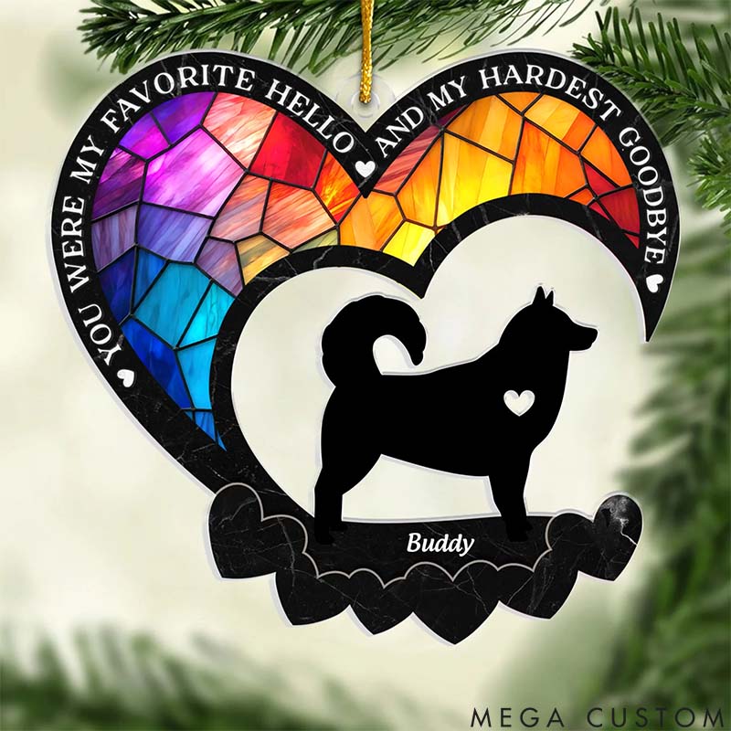 Personalized Dog Lover a Piece of My Heart Forever Christmas Ornament