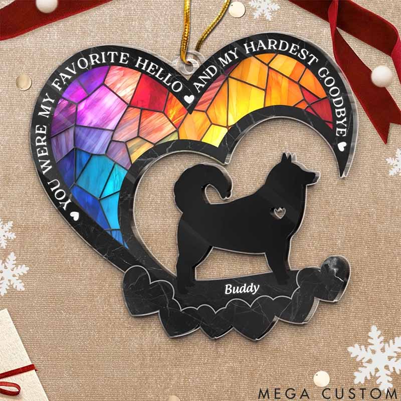 Personalized Dog Lover a Piece of My Heart Forever Christmas Ornament