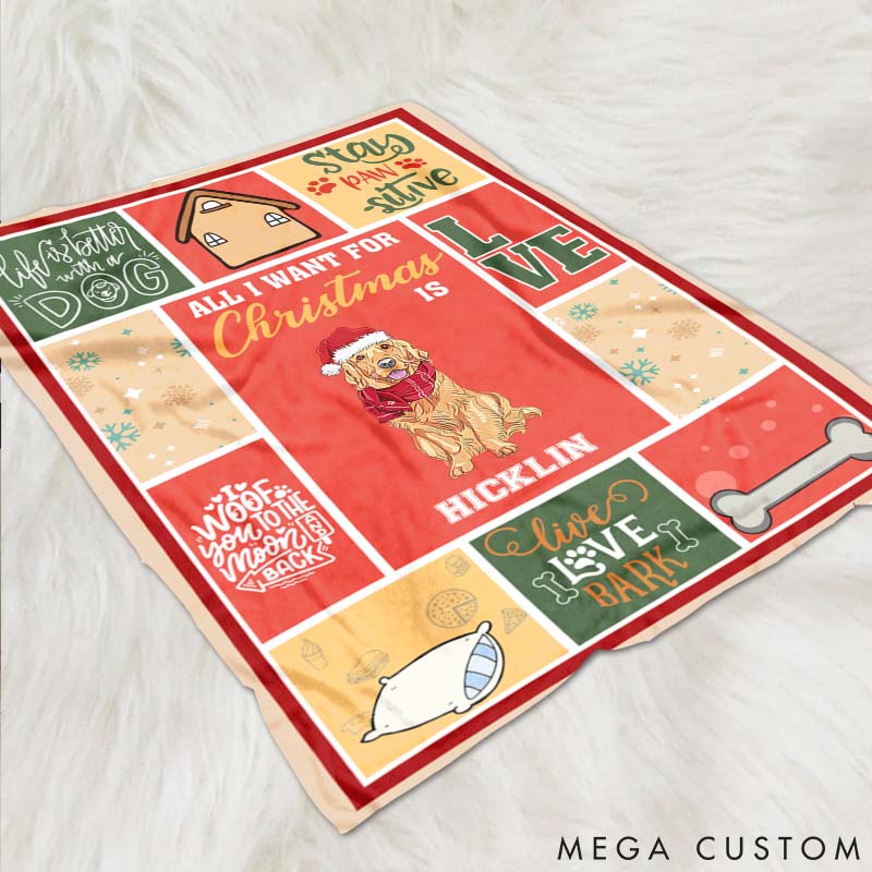 Personalized Dog Lover all I want Throw Blanket
