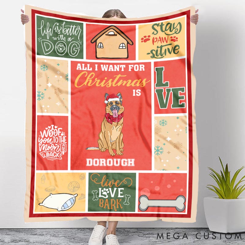 Personalized Dog Lover all I want Throw Blanket