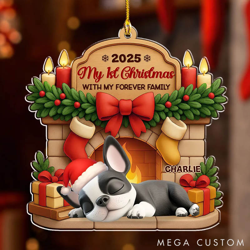 Personalized Dog Lover as a Family Member Christmas Ornament