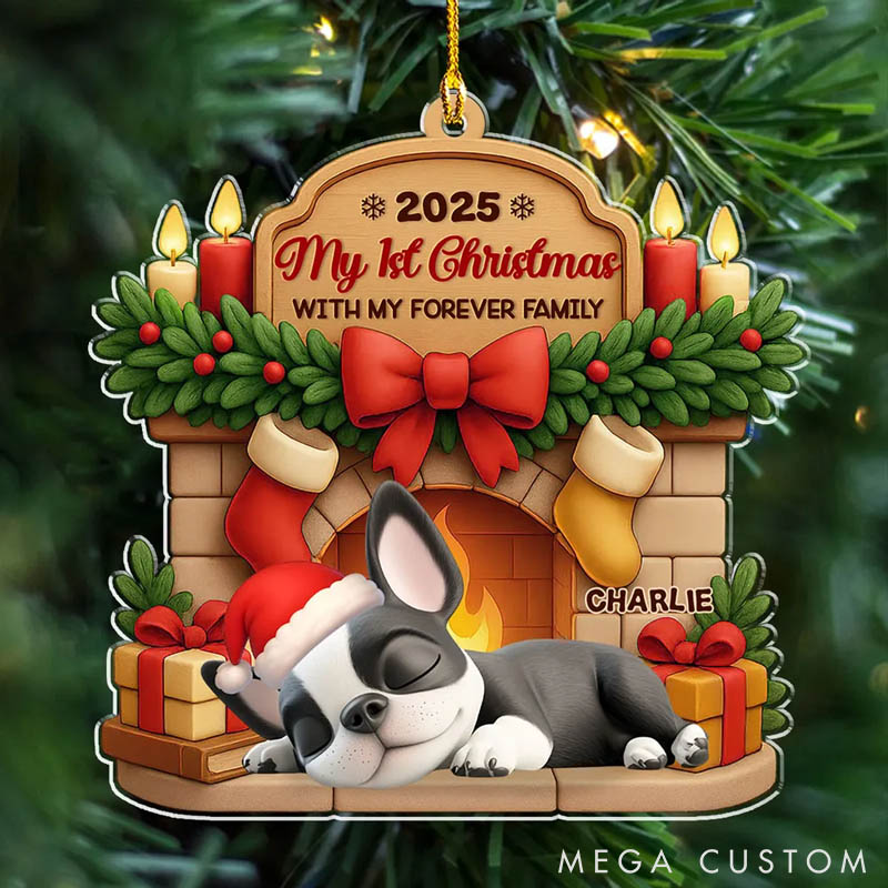 Personalized Dog Lover as a Family Member Christmas Ornament