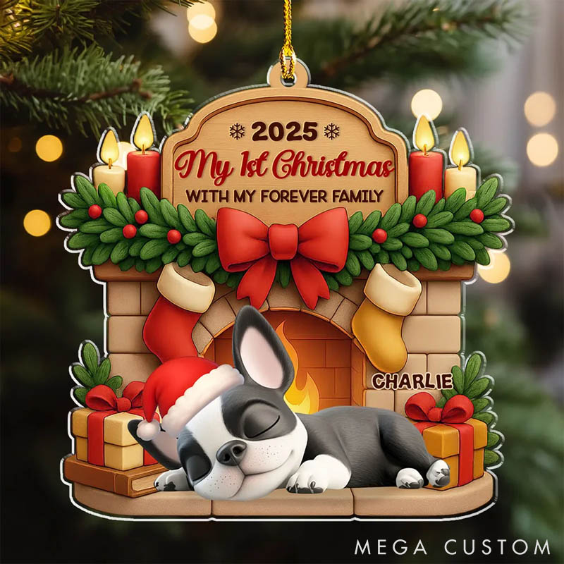 Personalized Dog Lover as a Family Member Christmas Ornament