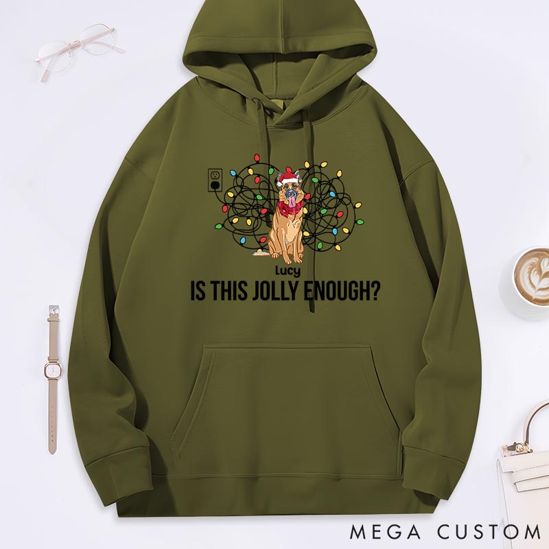 Personalized Dog Lover everything is Fine Christmas Classic Hoodies