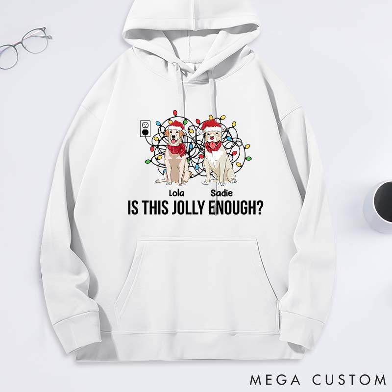 Personalized Dog Lover everything is Fine Christmas Classic Hoodies