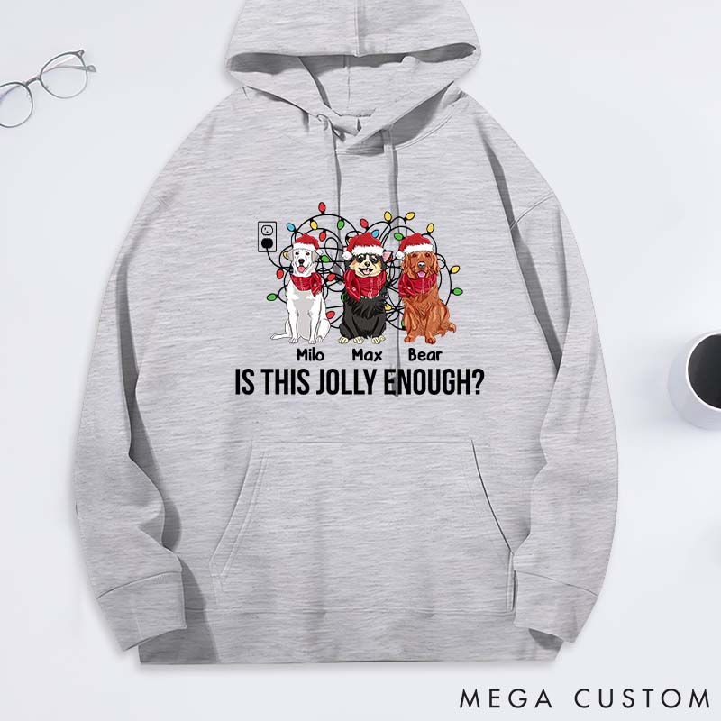 Personalized Dog Lover everything is Fine Christmas Classic Hoodies