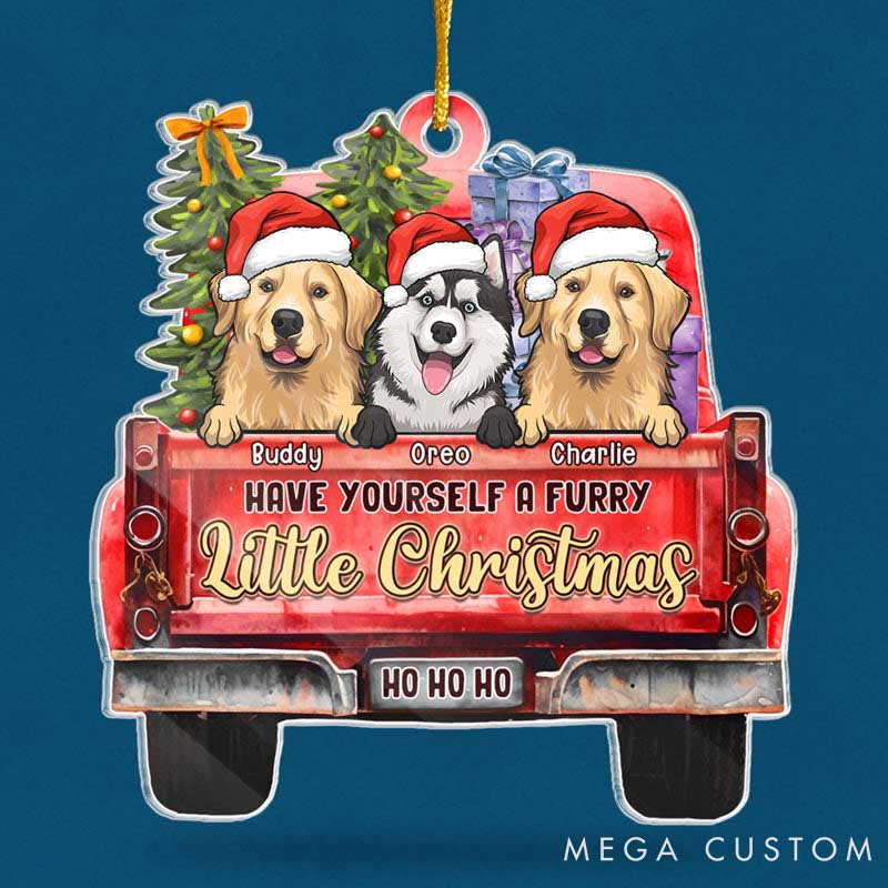 Personalized Dog Lover have Yourself a Furry Little Christmas Ornament