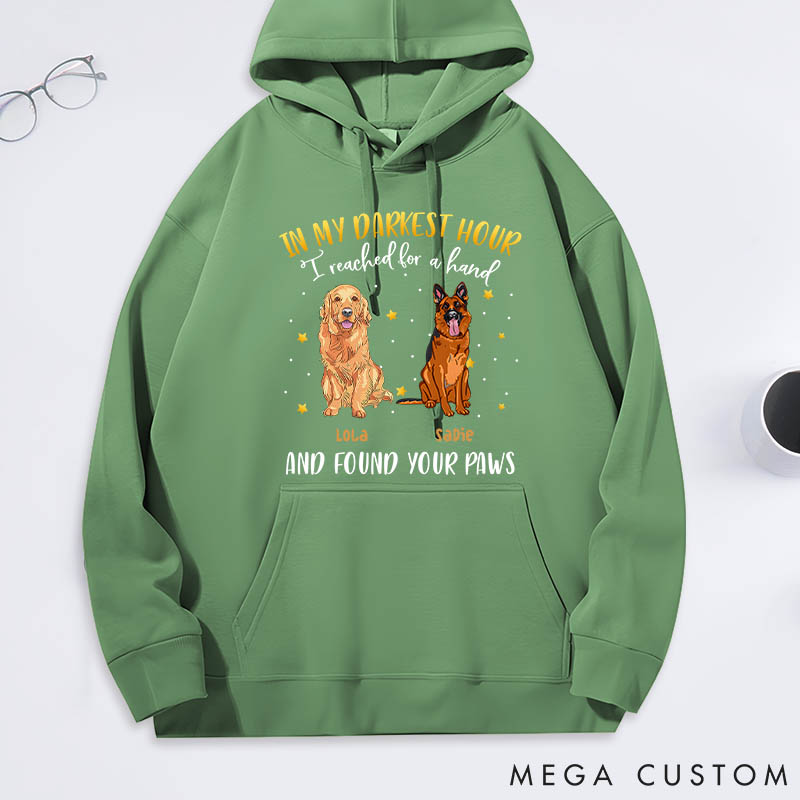 Personalized Dog Lover in My Darkest Hour Classic Hoodies